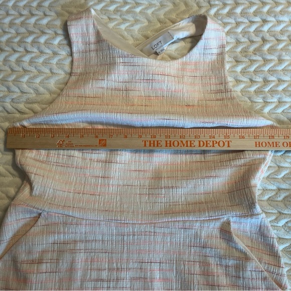 Loft Sleeveless Textured Dress in Ivory size 10 - Picture 10 of 10